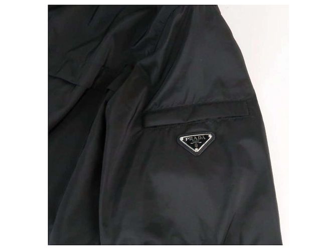 Prada Giacca a vento da uomo con collo alto e logo triangolare Nero - vista 4