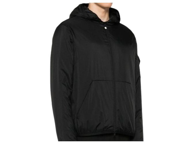 Moncler Giacca Piumino con Cappuccio Monteynard Nera Nero - vista 10
