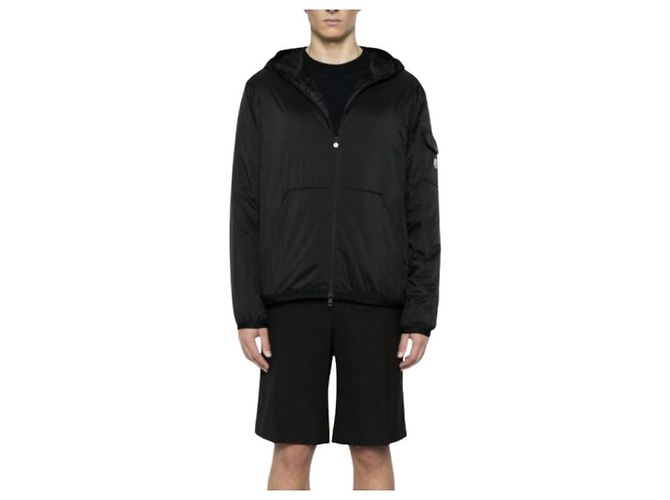 Moncler Giacca Piumino con Cappuccio Monteynard Nera Nero - vista 11