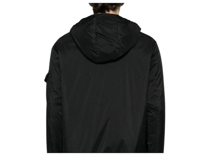 Moncler Giacca Piumino con Cappuccio Monteynard Nera Nero - vista 13