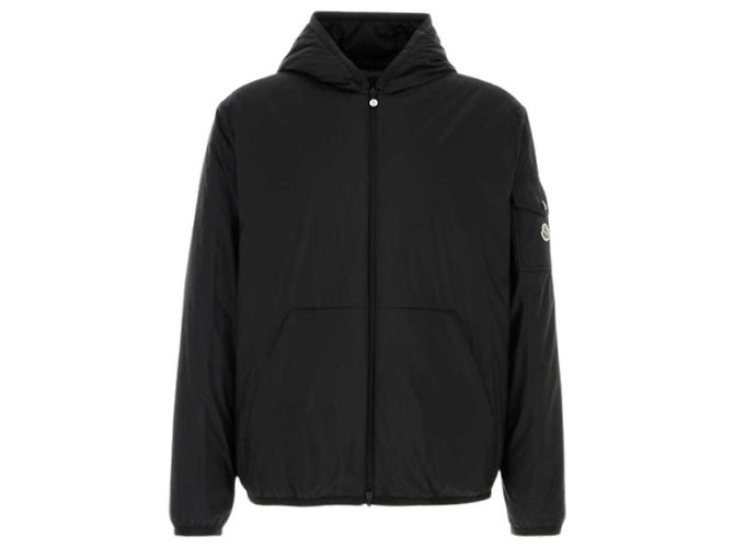 Moncler Giacca Piumino con Cappuccio Monteynard Nera Nero - vista 2