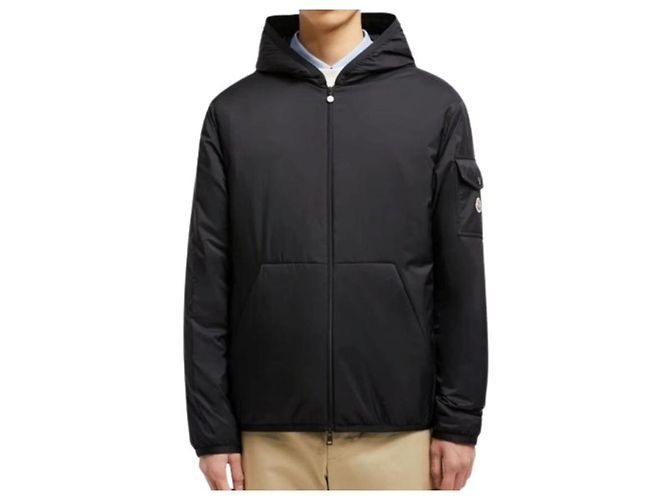 Moncler Giacca Piumino con Cappuccio Monteynard Nera Nero - vista 9