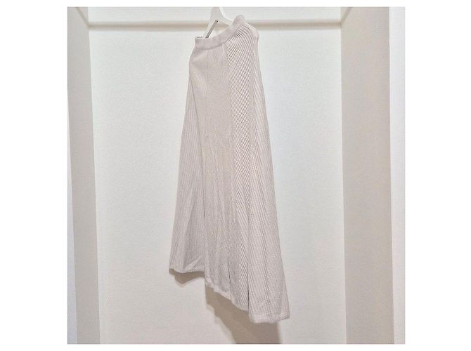 Chanel Gonna in cashmere baby Loro Piana Argento - vista 2