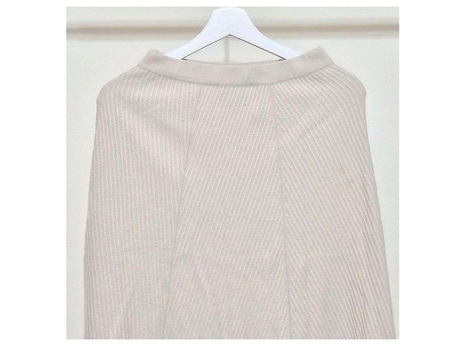 Chanel Gonna in cashmere baby Loro Piana Argento - vista 4