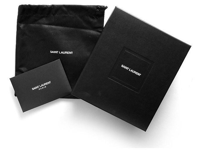 Saint Laurent Monogram Credit Card Holder White - view 12