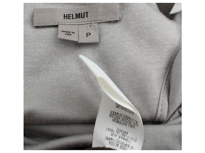 Helmut Lang Vestido drapeado en bloque de tono caqui Plata - vista 5