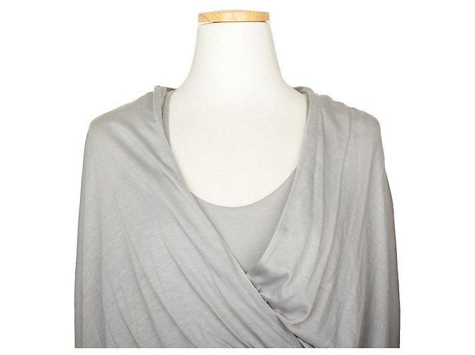 Helmut Lang Vestido drapeado en bloque de tono caqui Plata - vista 6