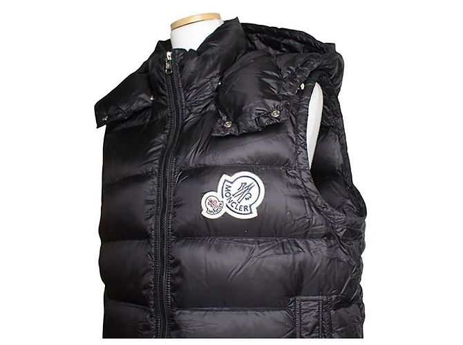 Moncler Gilet imbottito con cappuccio per uomo Nero - vista 3