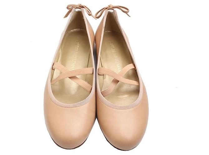 Scarpe flat beige Stuart Weitzman Marrone - vista 2