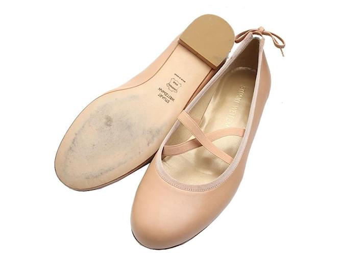 Scarpe flat beige Stuart Weitzman Marrone - vista 3
