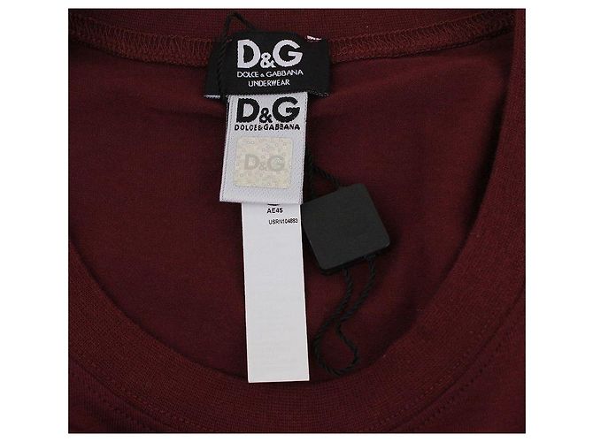 Dolce & Gabbana Camiseta de satén burdeos Roja - vista 5