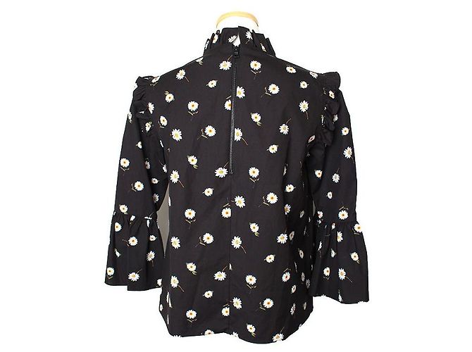 Alice + Olivia Blusa nera con volant Alice e Olivia Nero - vista 2