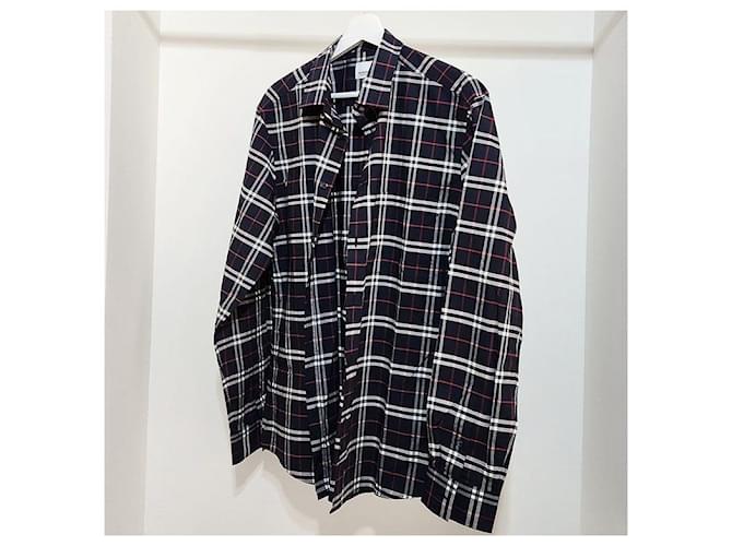 Burberry Camicia a quadri in cotone Nero - vista 2