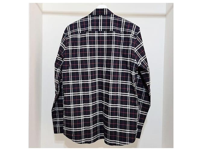 Burberry Camicia a quadri in cotone Nero - vista 3