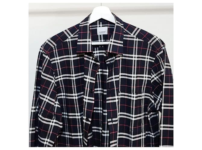 Burberry Camicia a quadri in cotone Nero - vista 4