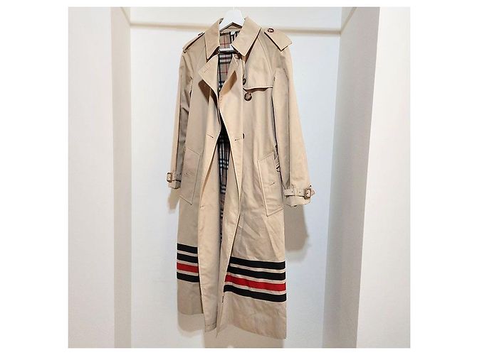 Burberry Trench coat de gabardina a rayas Waterloo Naranja - vista 2