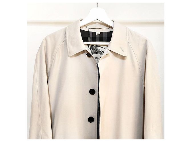 Burberry Abrigo Trench London Blanco - vista 4