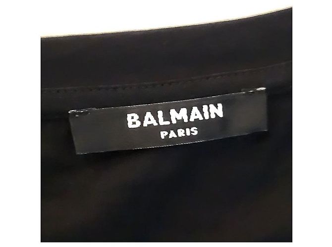 Balmain Logo Kurzarm-T-Shirt Schwarz - Ansicht 6