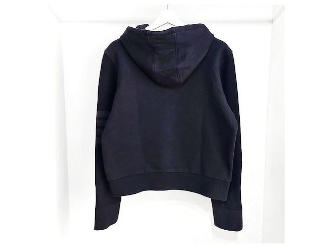 Thom Browne Classic Loopback Hoodie Long Sleeve Black - view 3