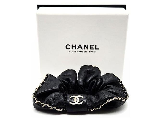 Chanel Scrunchie de cabelo CC Around Chain Preto - vista 7