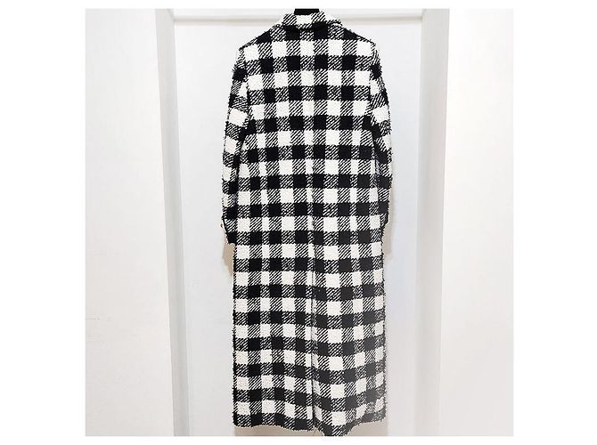 Balmain Abrigo largo de tweed Plata - vista 3