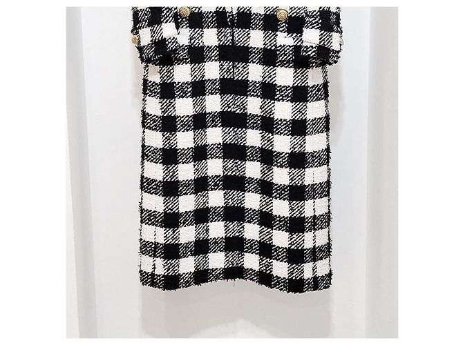 Balmain Abrigo largo de tweed Plata - vista 5