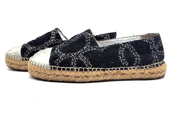 Chanel Sneakers Espadrille CC Tweed Multicolore - vista 2