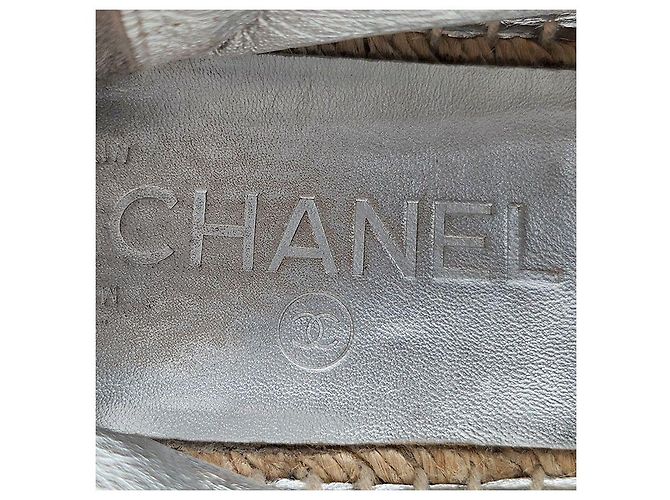 Chanel Sneakers Espadrille CC Tweed Multicolore - vista 6