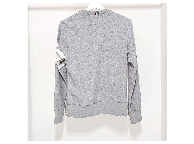 Thom Browne Sweatshirt Loopback Classique Argenté - vue 3