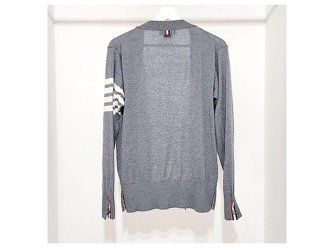 Thom Browne Entspanntes V-Ausschnitt-Cardigan aus Merinowolle Braun - Ansicht 3