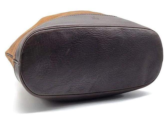 Gucci Borsa Tote Suede Ring Marrone - vista 7