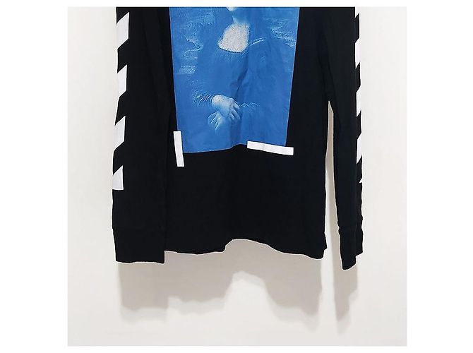 Off White Mona Lisa Freccia Maniche Lunghe Blu - vista 5