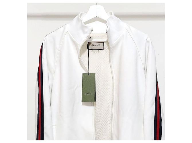 Gucci Giacca da track con zip e maniche web Multicolore - vista 4