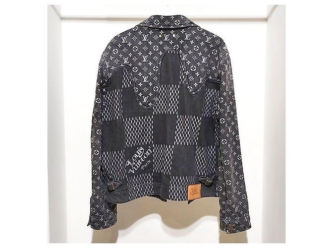 Louis Vuitton Nigo Damier Trucker Jeansjacke Schwarz - Ansicht 3