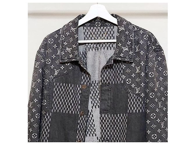 Louis Vuitton Nigo Damier Trucker Jeansjacke Schwarz - Ansicht 4
