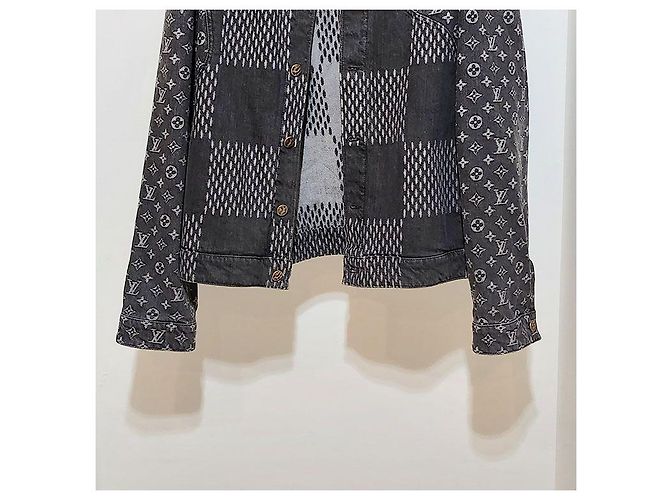 Louis Vuitton Nigo Damier Trucker Jeansjacke Schwarz - Ansicht 5