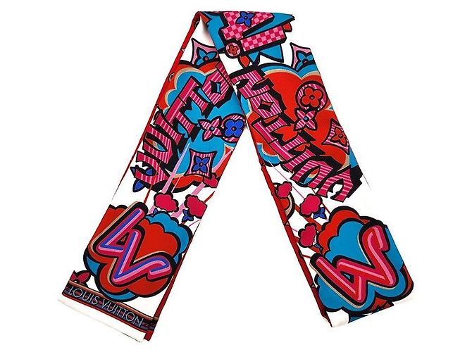 Louis Vuitton Bandana in seta Monogram Street Multicolore - vista 2