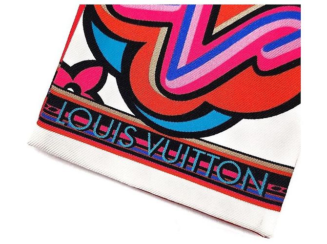 Louis Vuitton Bandana in seta Monogram Street Multicolore - vista 3