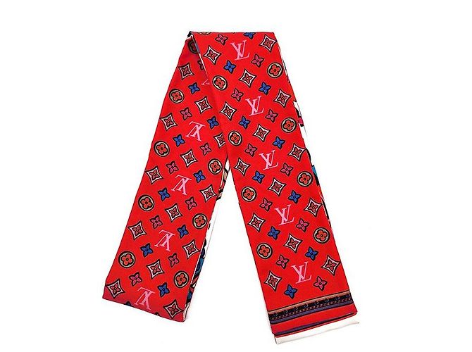 Louis Vuitton Bandana in seta Monogram Street Multicolore - vista 4