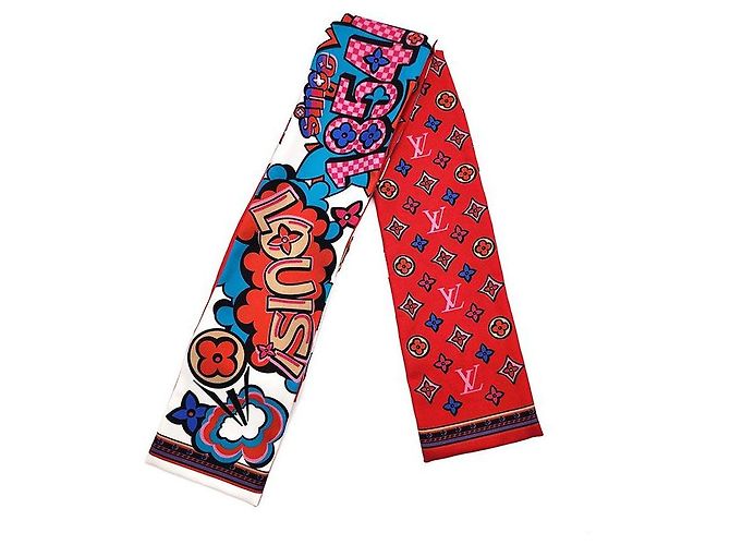 Louis Vuitton Bandana in seta Monogram Street Multicolore - vista 6
