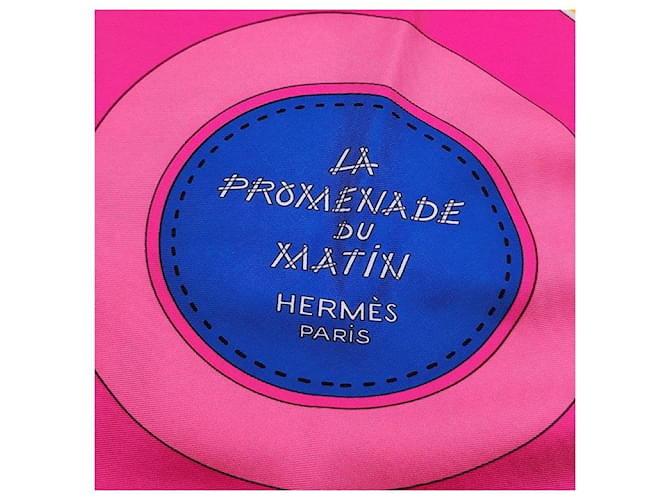 Hermès Bufanda de Seda Triangular Gigante Rosa - vista 5
