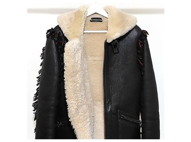 Lanvin Faux Shearling Jacke Orange - Ansicht 4