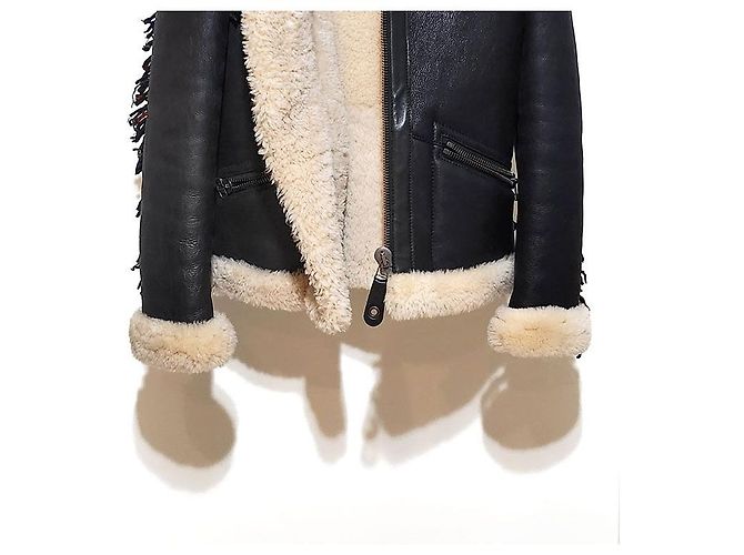 Lanvin Faux Shearling Jacke Orange - Ansicht 5