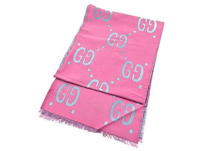 Gucci GG Woll-Seide-Schal Pink - Ansicht 2