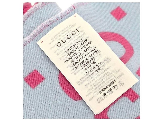 Gucci GG Woll-Seide-Schal Pink - Ansicht 5