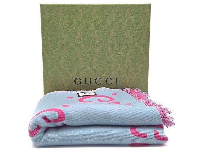 Gucci GG Woll-Seide-Schal Pink - Ansicht 6