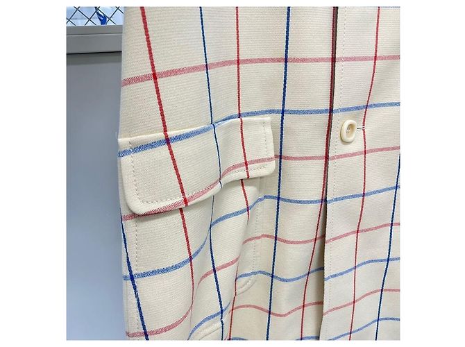 Gucci Baumwollmantel mit Fensterkaromuster Braun - Ansicht 3