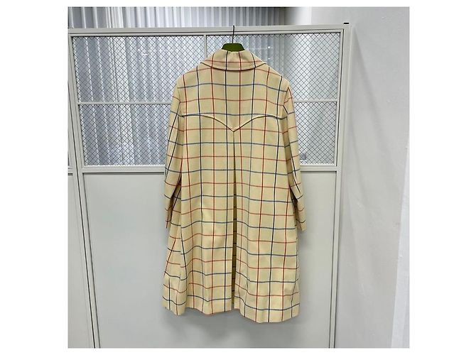 Gucci Baumwollmantel mit Fensterkaromuster Braun - Ansicht 7