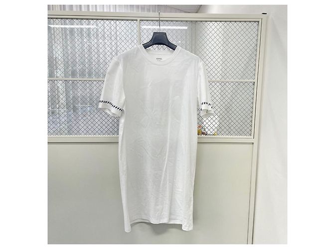 Hermès Abito Stampato a Maniche Corte Bianco - vista 4