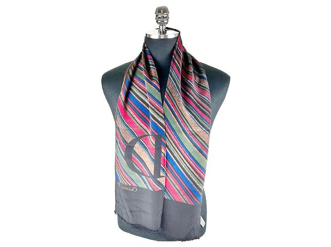 Dior Lange Schal mit diagonalen Muster CHRISTIAN Mehrfarbig Mehrfarben - Ansicht 2